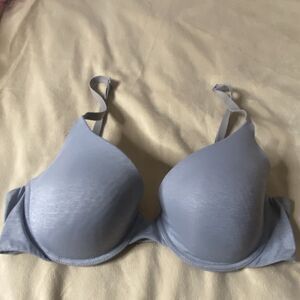 Victoria's Secret Uplift Semi Demi Bra Gray 34C Padded Adjustable